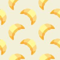 croissant seamless pattern. vintage bakery seamless pattern bread doodle cartoon design vector