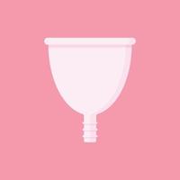 menstrual cup flat design vector illustration. CIsolated on pink background. Vector cartoon character illustration design,simple flat style. Zero waste period, menstrual cup concept