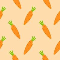 carrot seamless pattern. carrot with leaves. Bunch of carrots proper nutrition, farm products, vegan food, diet, diet products seamless pattern design for printing on textile, paper. vector