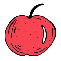 Bright and juicy apple illustration, on a white background. eps10 vector