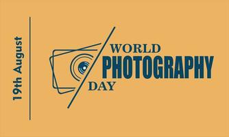 world photography day, perfect design, vector illustration and text.