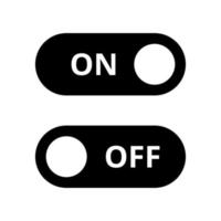 on off icon switch isolated on white background vector