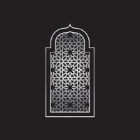 Mosque door or window frame vector
