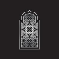 Mosque door or window frame vector