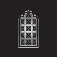 Mosque door or window frame vector