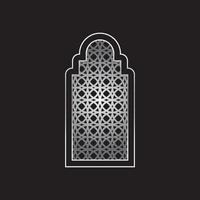 Mosque door or window frame vector