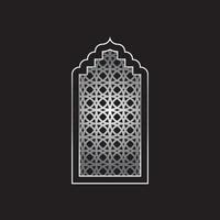 Mosque door or window frame vector