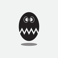 Cute cartoon character egg vector