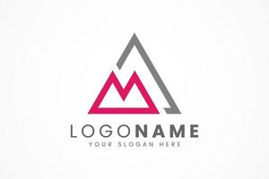 abstract triangular logo concept vector