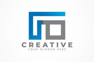 abstract rectangular logo vector