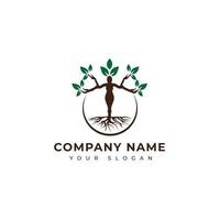 Herbal medical product logo design template vector