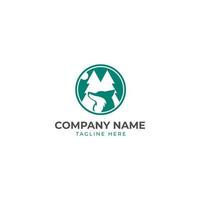 an illustration of Outdoor dog logo vector