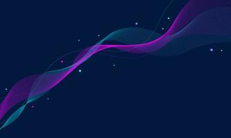 Abstract gradient wavy lines background. Vector illustration.