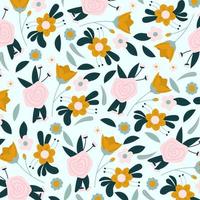 Abstract hand draw floral pattern background. Vector. vector