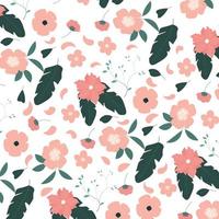 Abstract hand draw floral pattern background. Vector. vector