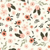 Abstract hand draw floral pattern background. Vector. vector