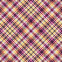 Tartan plaid pattern with texture and retro color. vector