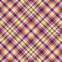 Tartan plaid pattern with texture and retro color. vector