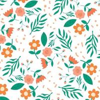 Abstract hand draw floral pattern background. Vector. vector