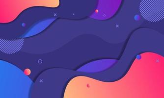 Abstract gradient fluid paper style background. vector