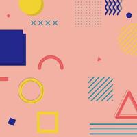 Abstract flat memphis background.  Vector illustration.