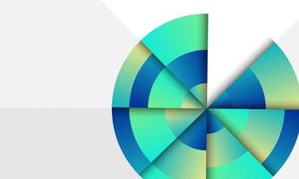 Abstract gradient geometric circle background. vector