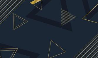 Abstract golden geometric triangles background. vector