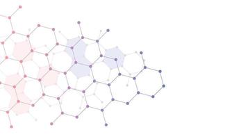 Abstract gradient connection hexagon background. vector
