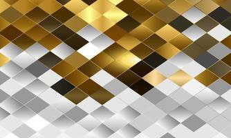 Abstract gold and white geometric rhombus background. vector