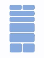 Simple Mobile Chat Bubbles Template vector