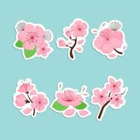 Spring Cherry Blossom Stikers vector