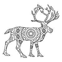 Mandala Deer Coloring Page vector