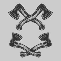 hunting axe vintage design vector