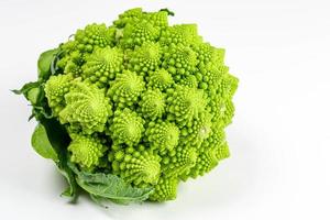 Romanesco broccoli cabbage on white background photo