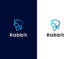 rabbit icon logo design template vector