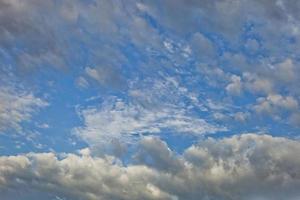 White Cumulus clouds in blue sky by day, natural background, photo textures, sky, day, clouds,