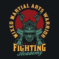 samurai warrior MMA fighting design