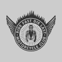 insignia vintage de motocicleta personalizada vintage vector