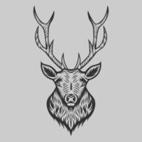 Vintage Deer Head vector