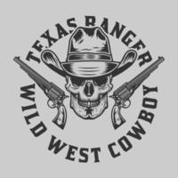 wild west cowboys vintage badge vector