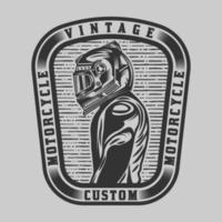 Vintage Custom Motorcycle Vintage Badge vector