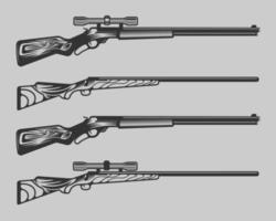 Hunting rifle guns vector