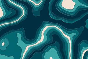 Dark blue paper cut wave shapes. Abstract curve origami design of background vector