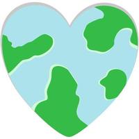 Hearth shape earth ,Isolated vector