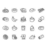 breakfast icons vector design