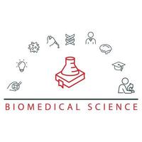 diseño de vectores de iconos de ciencia biomédica