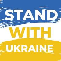 stand with ukraine concept vector design