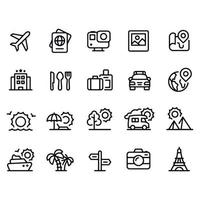 viajes vacaciones iconos vector diseño