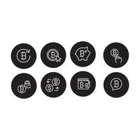 bitcoin icons vector design