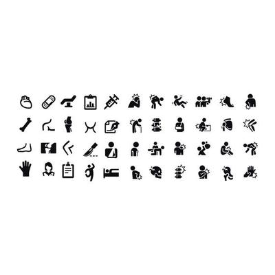 Injury and Pain Icons vector design